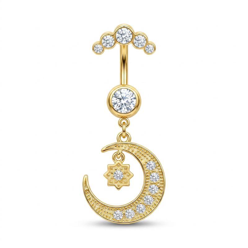 Body Jewelry Belly Button Rings - 5 szt. Modne kolczyki do pępka