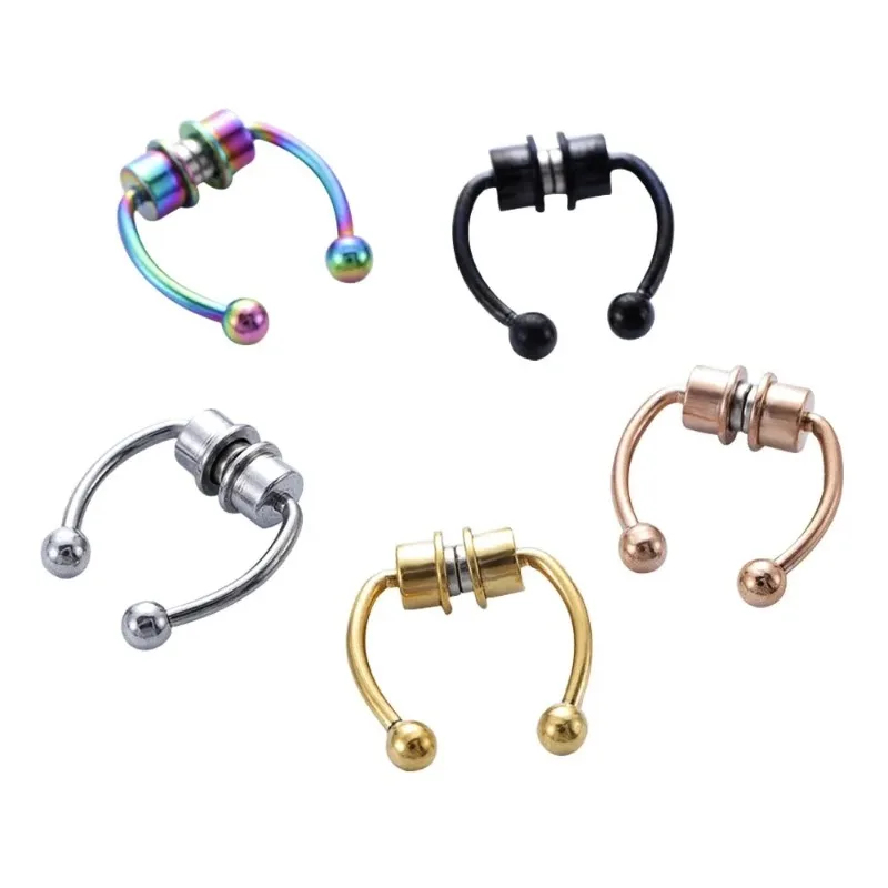 Body Jewelry Septum - 1/2/3 szt. Sztuczne magnetyczne kolczyki do