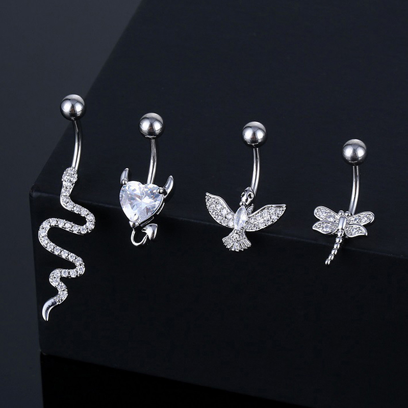 Body Jewelry Belly Button Rings - Kryształowy pierścionek do pępka w kształcie