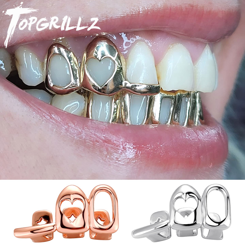 Body Jewelry Men - TOPGRILLZ Błyszczące, mieszane nakładki na zęby