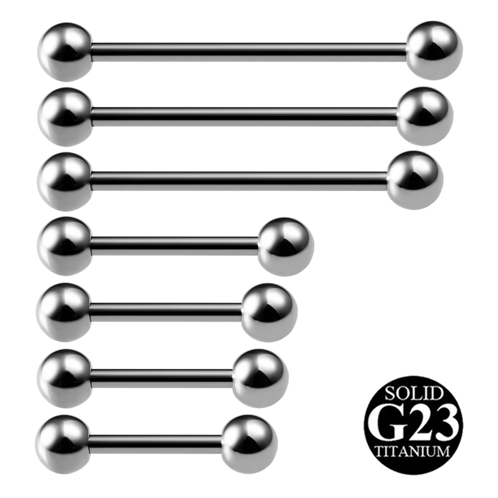 Body Jewelry Industrial - 2 sztuk G23 tytanowy język Piercing
