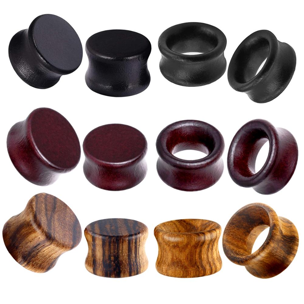 Body Jewelry Gauges - JUNLOWPY 2g 0g 00g Wood Flesh
