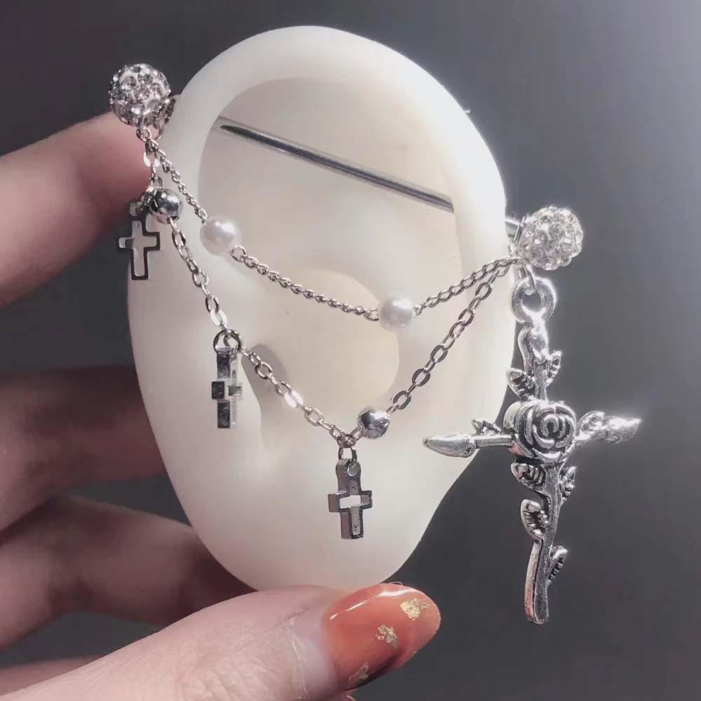 Body Jewelry Industrial - 1PC Przemysłowe rusztowanie sztanga do przekłuwania
