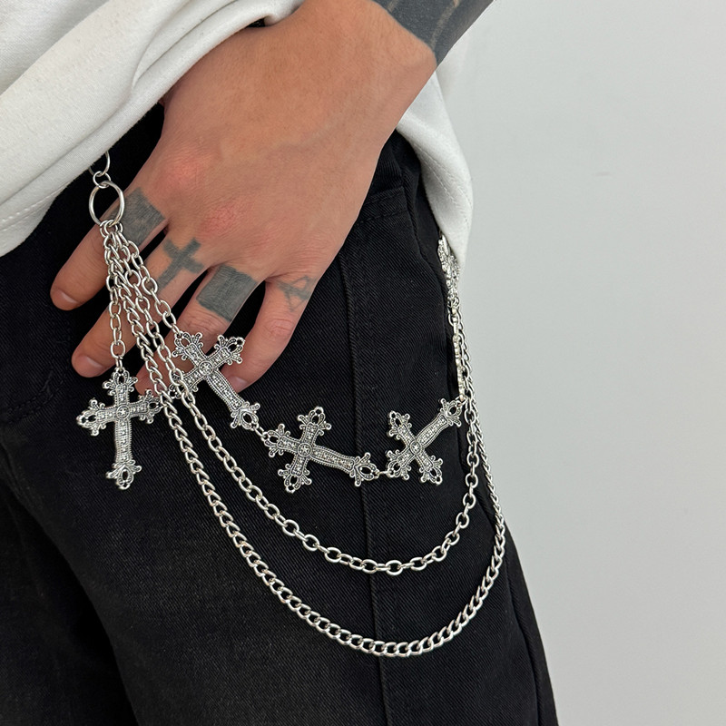Body Jewelry Men - Modny Punk Metalowy Łańcuszek do Spodni