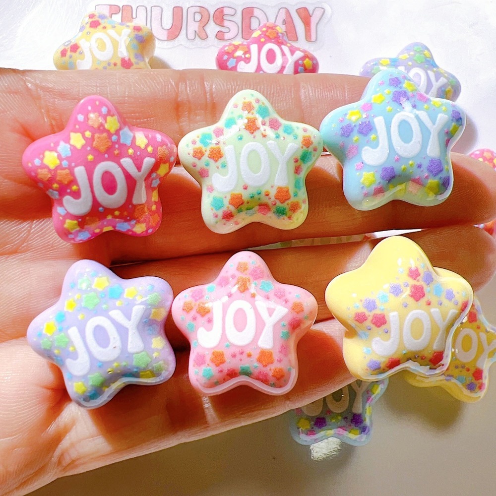 Star Flat Back - 10 szt. Mini Kawaii Urocze Gwiazdki