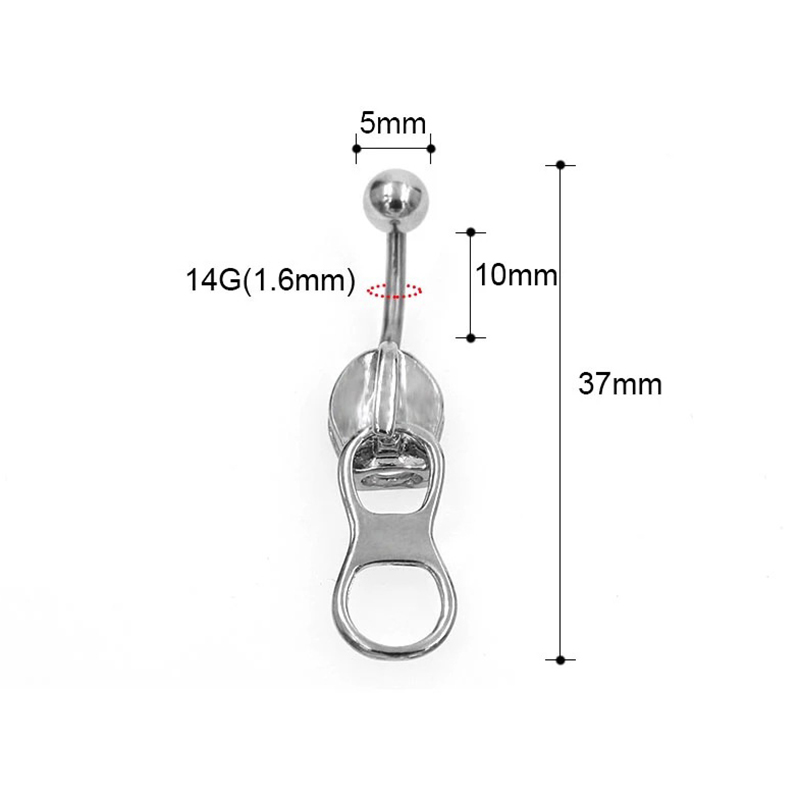 Body Jewelry Belly Button Rings - (BF06) Punkowe kolczyki do pępka ze