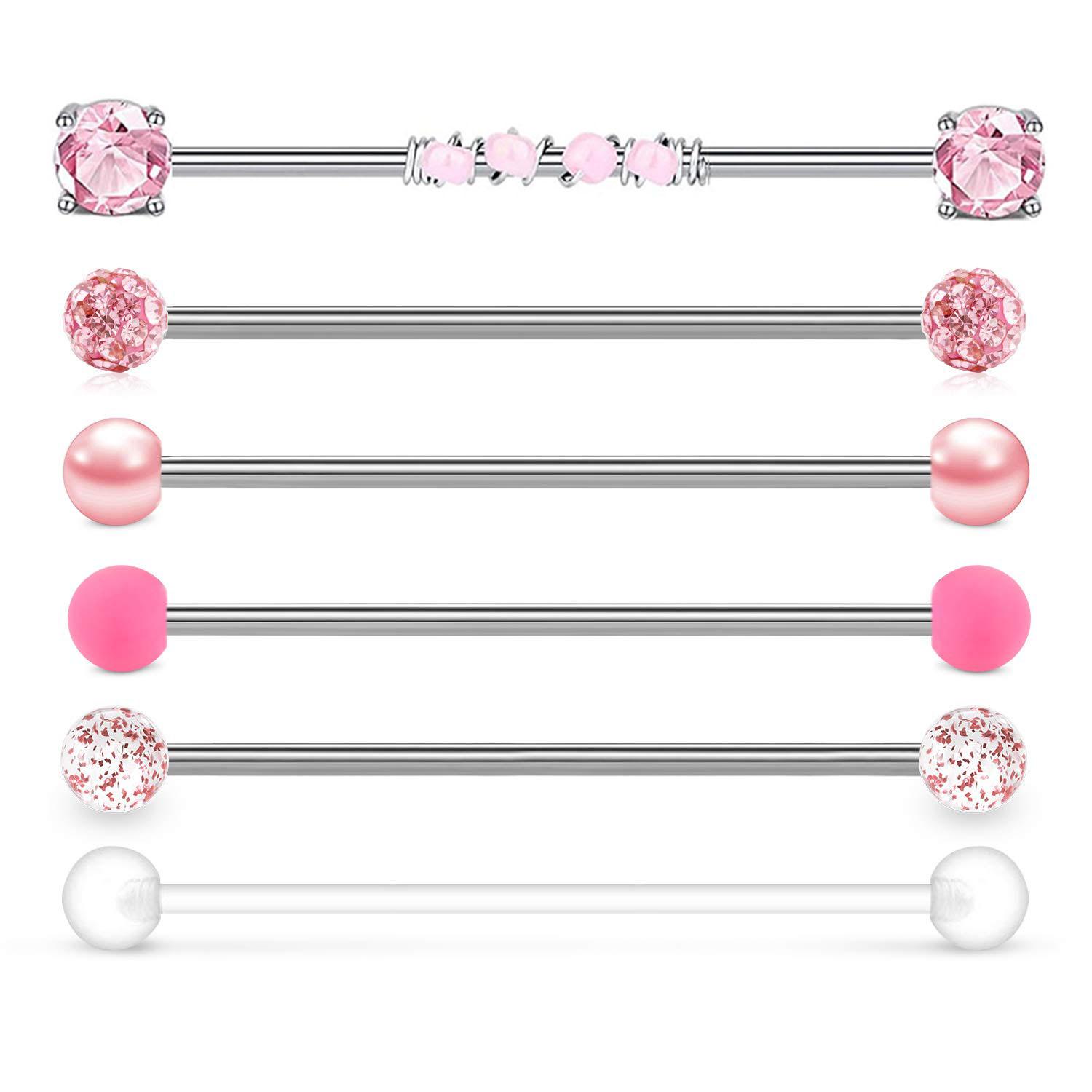 Body Jewelry Industrial - 1szt / 6szt 14G 38mm Stal