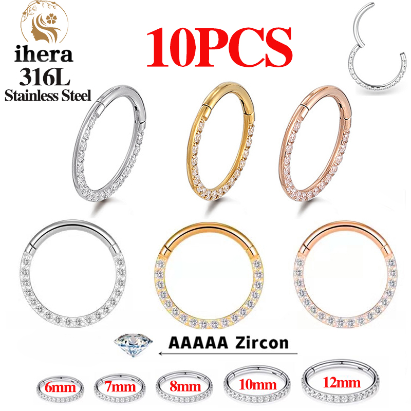 Body Jewelry Septum - 1/10 SZT. Pierścienie do nosa ze