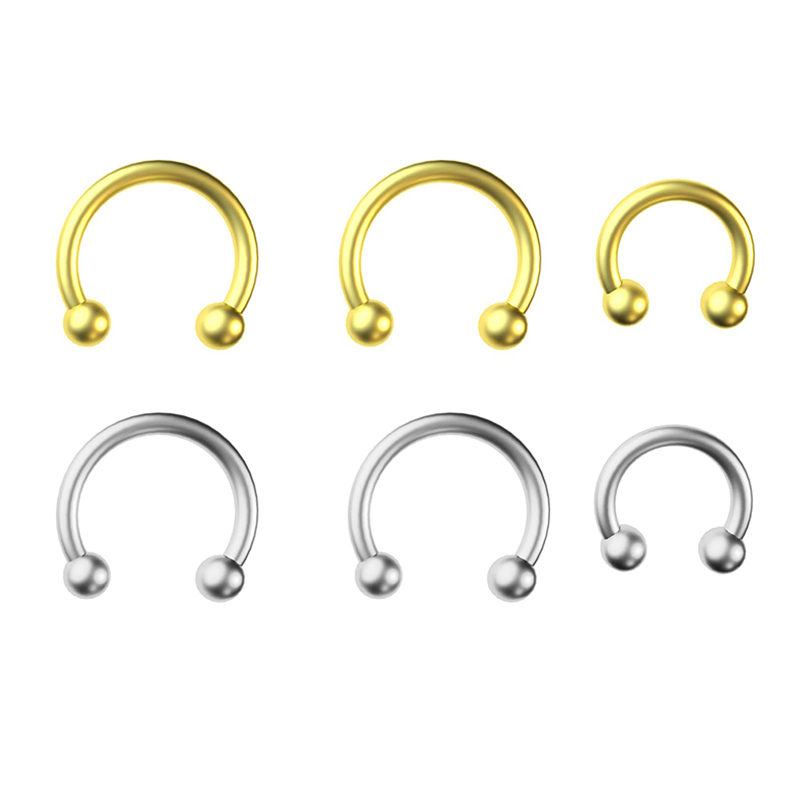 Body Jewelry Septum - 5 sztuk/partia Stal nierdzewna 18G Podkowa