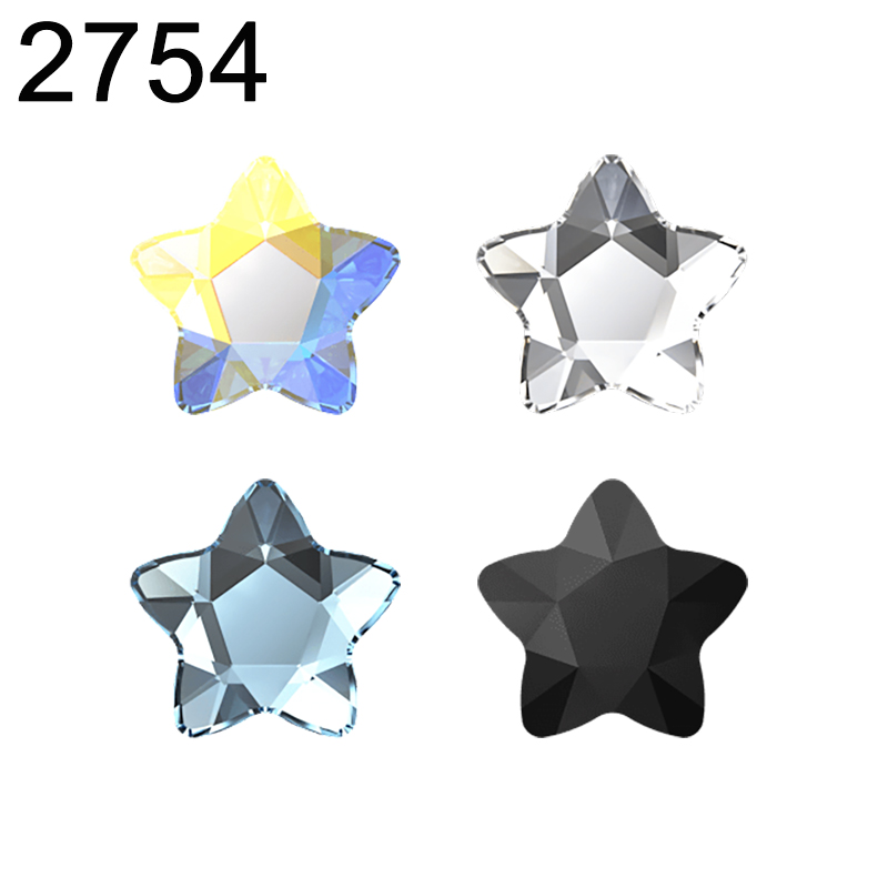 Star Flat Back - Oryginalny 2754 Star Flower Flat Back