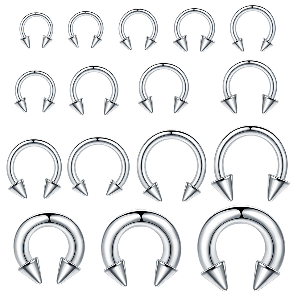 Body Jewelry Gauges - 1 szt. Pierścień podkowy ze stali