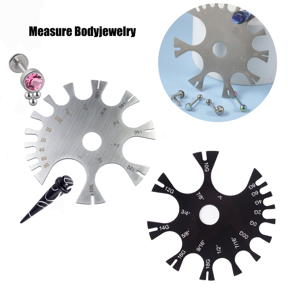 Body Jewelry Measurements - 1/5 szt. Stal i akryl, narzędzie