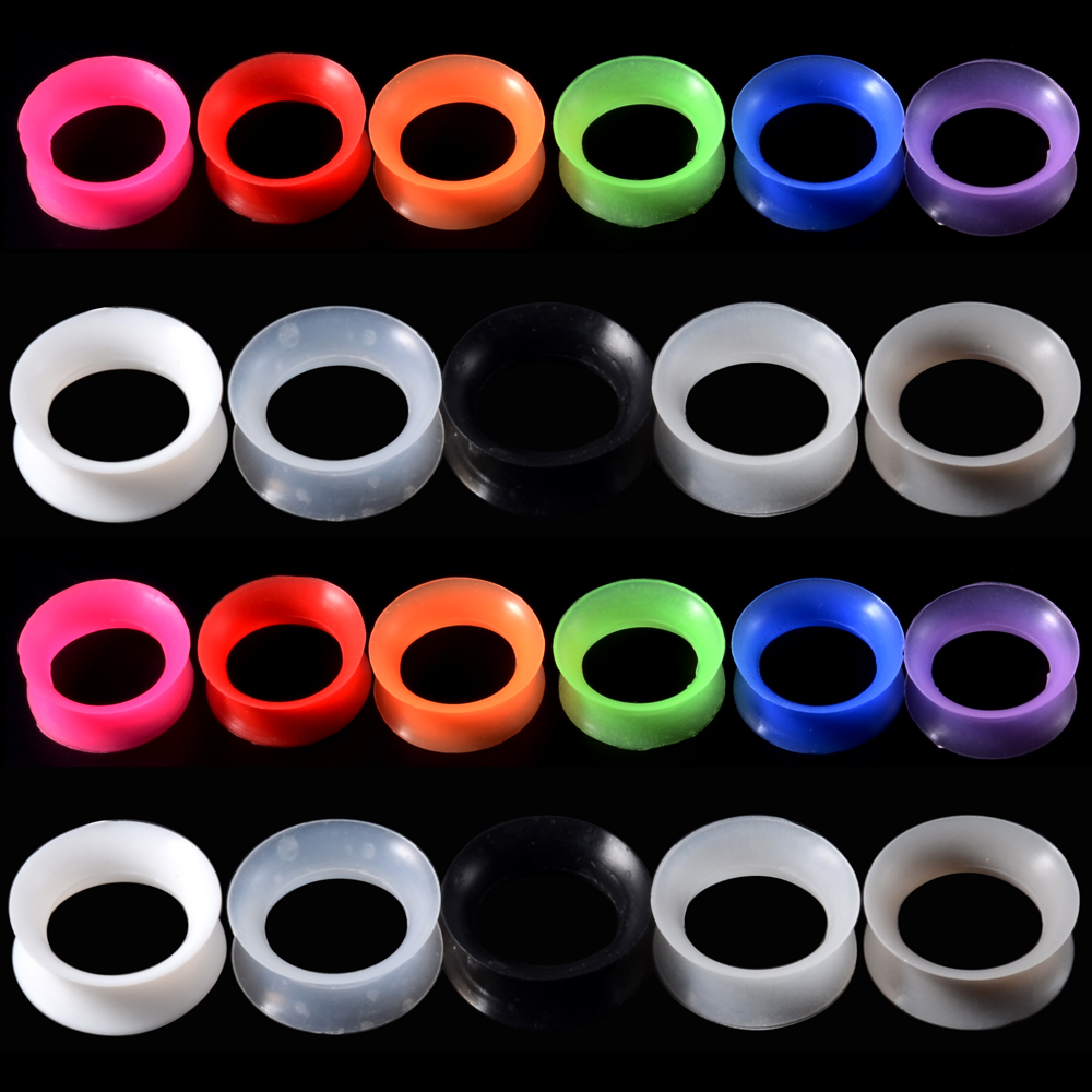 Body Jewelry Gauges - 2 szt. Silikonowe zatyczki do uszu