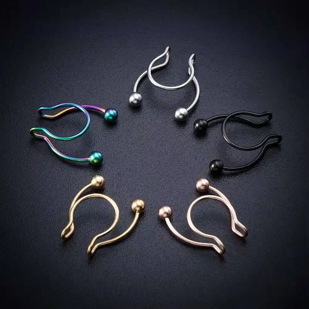 U Shaped Fake Nose Ring Hip Ho – Body Jewelry Septum recenzja i cena