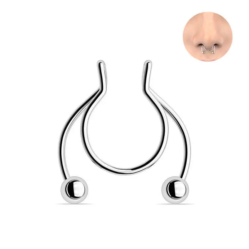 U Shaped Fake Nose Ring Hip Ho – Body Jewelry Septum recenzja i cena