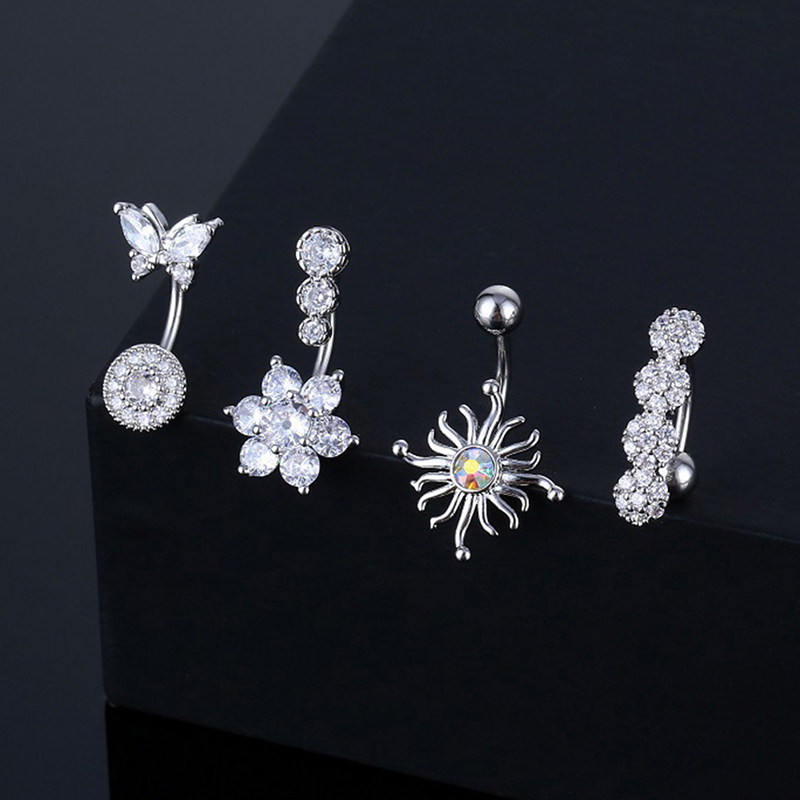 Kryształowy pierścionek do pęp – Body Jewelry Belly Button Rings recenzja i cena