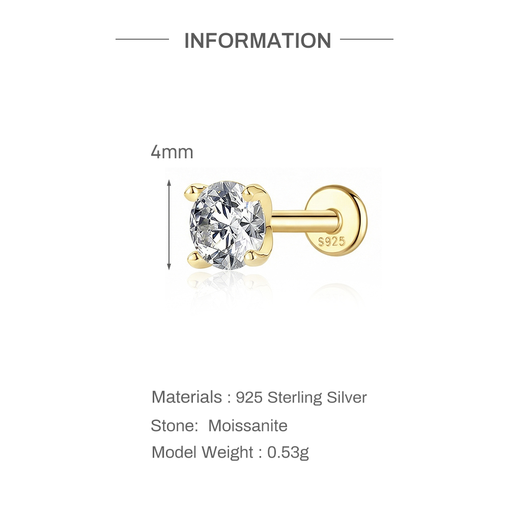 Kolczyki labrety Aide 925 ze s – Body Jewelry Labret recenzja i cena