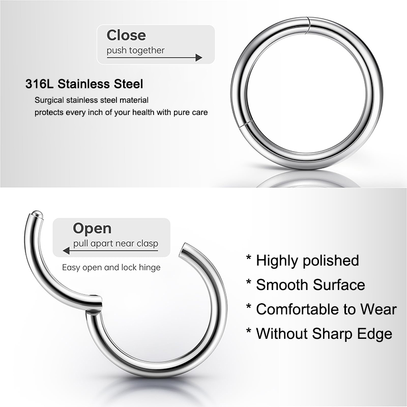 Kolczyk typu clicker ze stali  – Body Jewelry Septum recenzja i cena