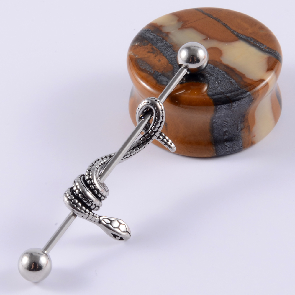 1 sztuk stal chirurgiczna wąż  – Body Jewelry Industrial recenzja i cena