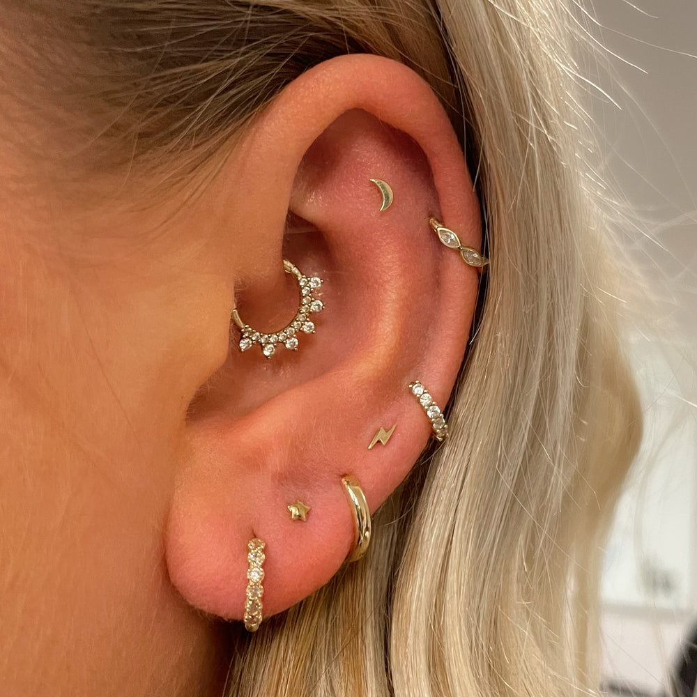 Gwiazda księżyc kolczyk do mał – Body Jewelry Labret recenzja i cena