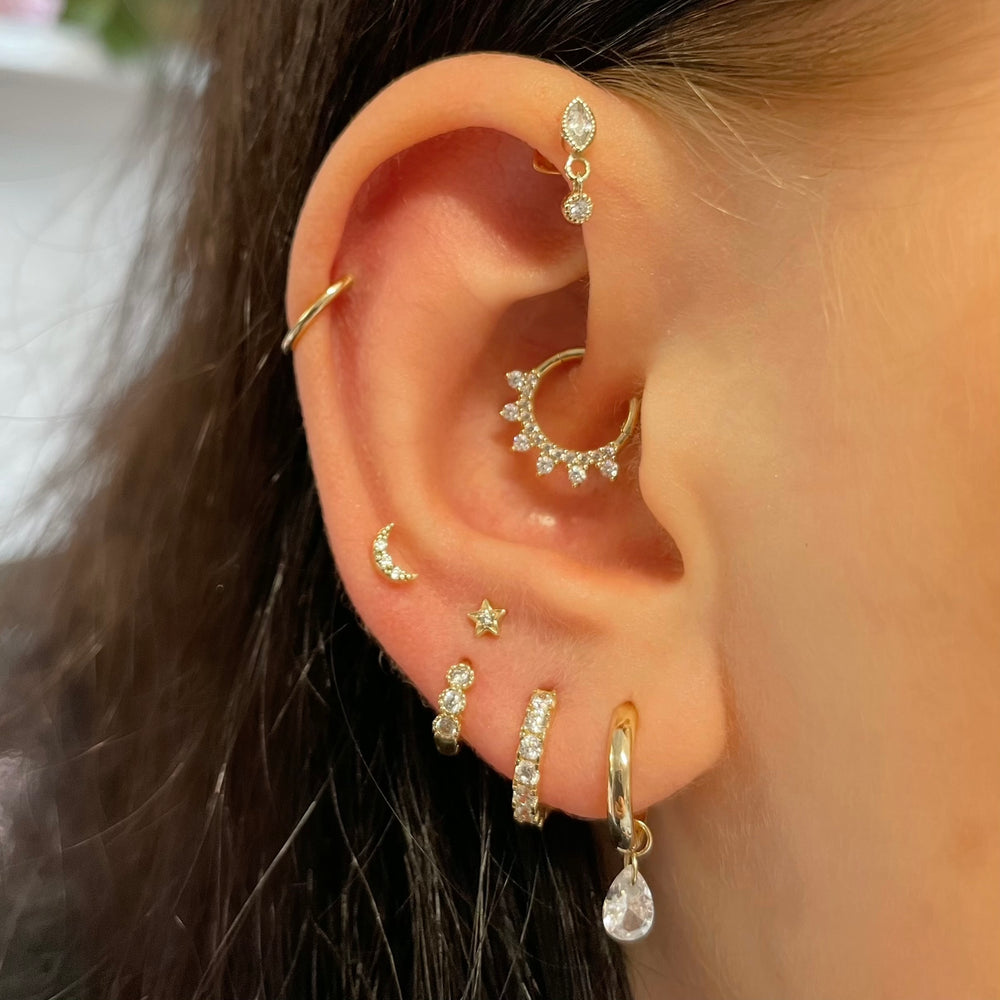 Gwiazda księżyc kolczyk do mał – Body Jewelry Labret recenzja i cena