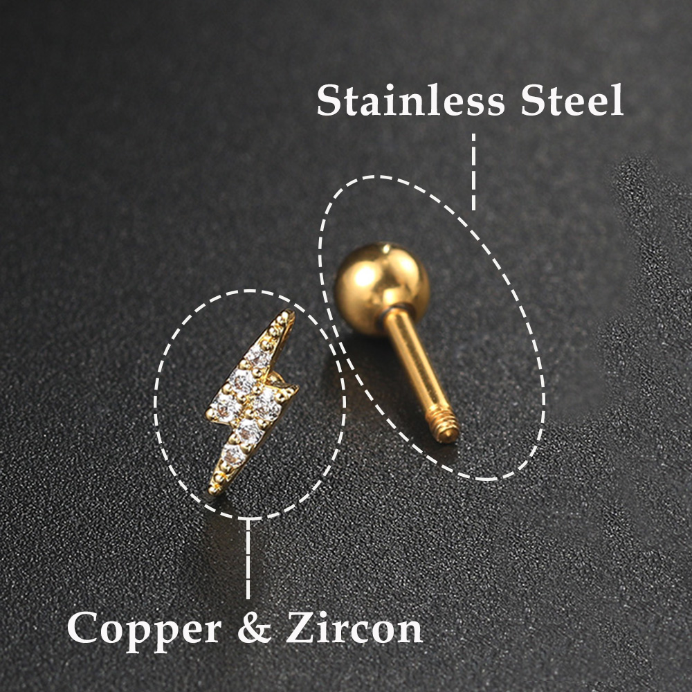 Gwiazda księżyc kolczyk do mał – Body Jewelry Labret recenzja i cena