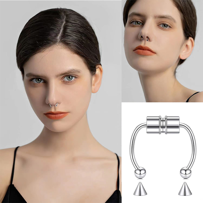 Damski klips na nos imitujący  – Body Jewelry Septum recenzja i cena