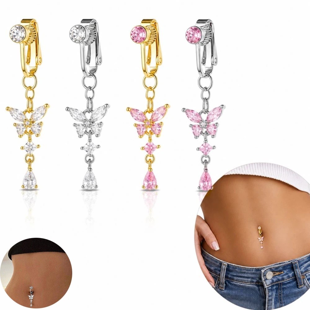 Klips na pępek z motywem motyl – Body Jewelry Belly Button Rings recenzja i cena