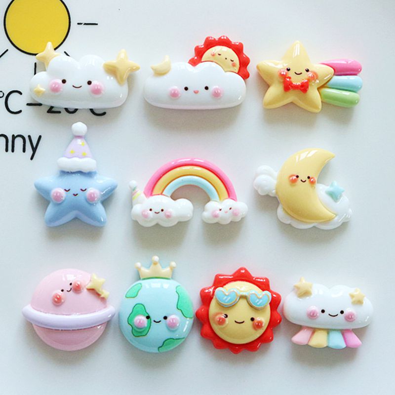 10Pcs New Cute Cartoon Rainbow – Star Flat Back recenzja i cena