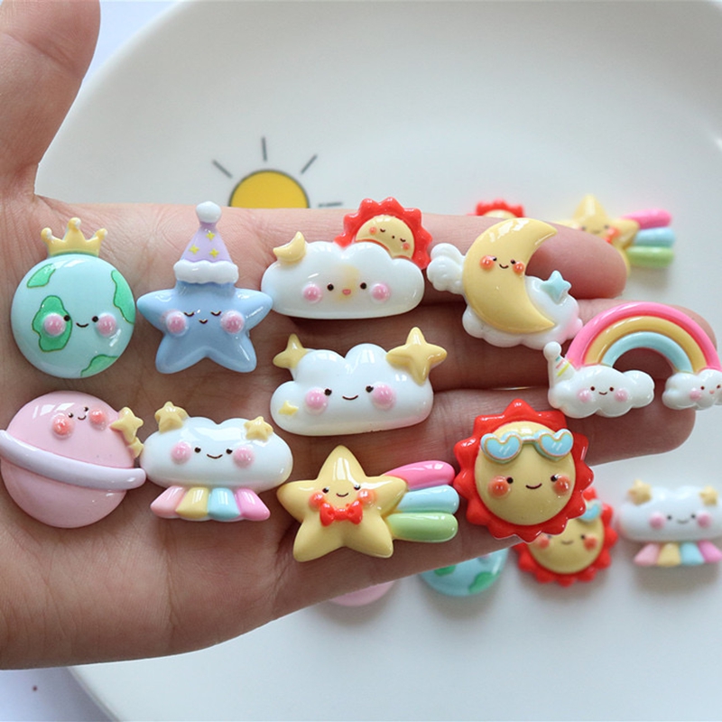 10Pcs New Cute Cartoon Rainbow – Star Flat Back recenzja i cena