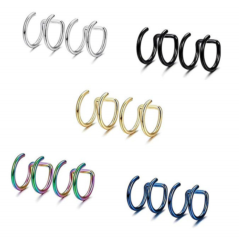 2 szt. Klipsy na ucho ze stali – Body Jewelry Labret recenzja i cena