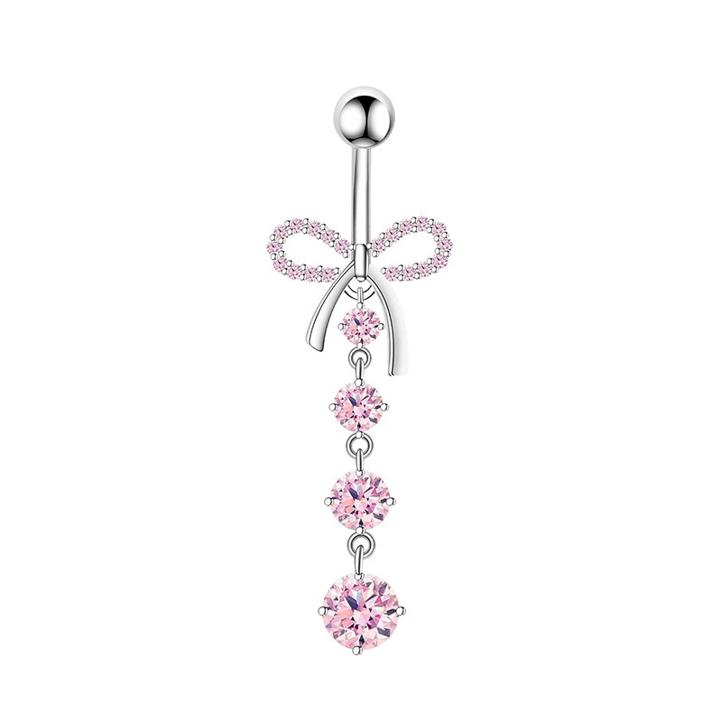 1 SZT. Różowy Pierścień do Pęp – Body Jewelry Belly Button Rings recenzja i cena