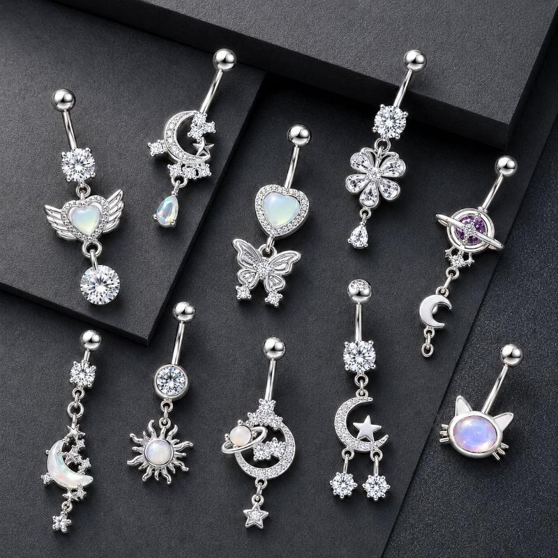 Kolorowe kolczyki do pępka Y2K – Body Jewelry Belly Button Rings recenzja i cena