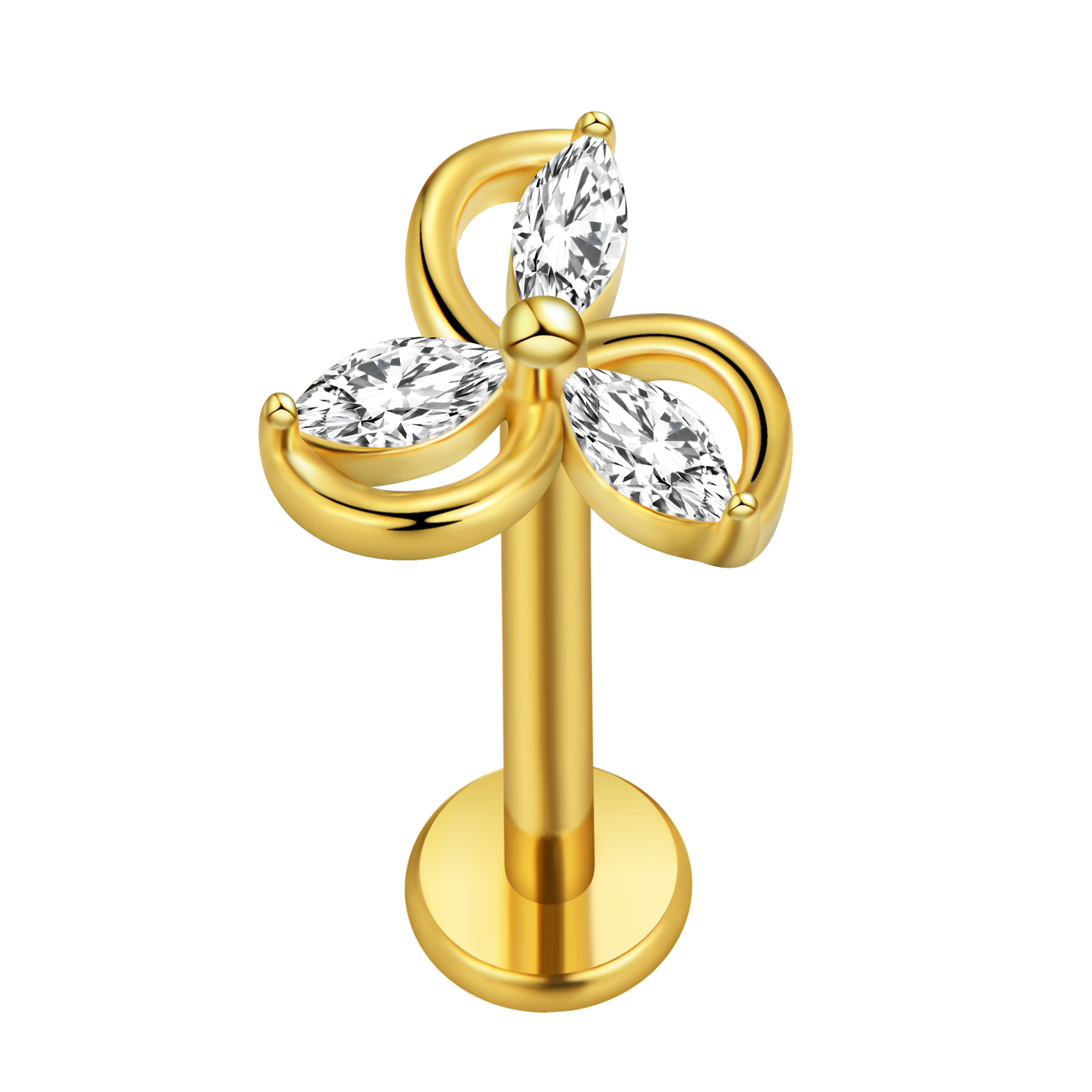 Liść klonu Labret Piercing gwi – Body Jewelry Labret recenzja i cena