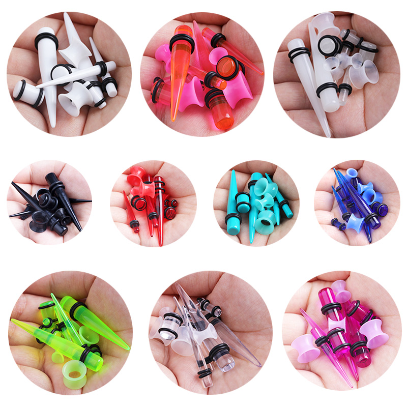Zestaw 50 szt. akrylowych kolc – Body Jewelry Gauges recenzja i cena