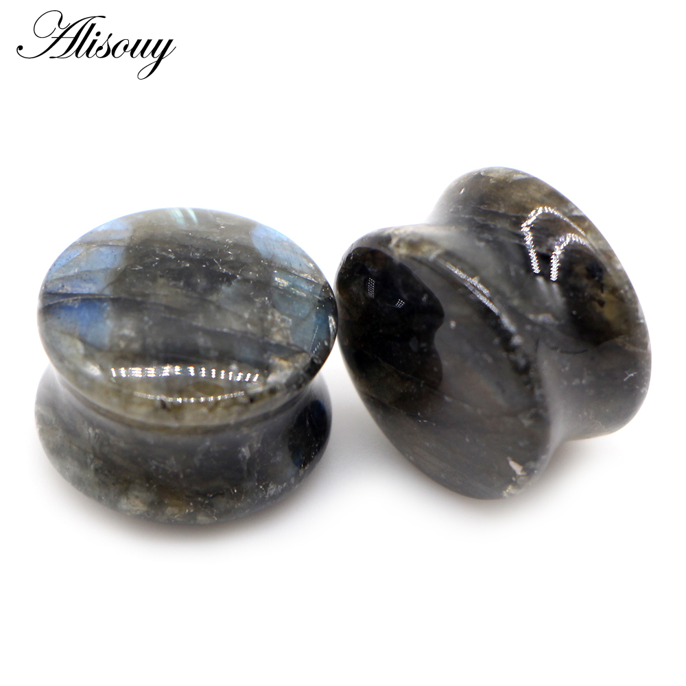 Alisouy 2szt Labradoryt Glow S – Body Jewelry Gauges recenzja i cena