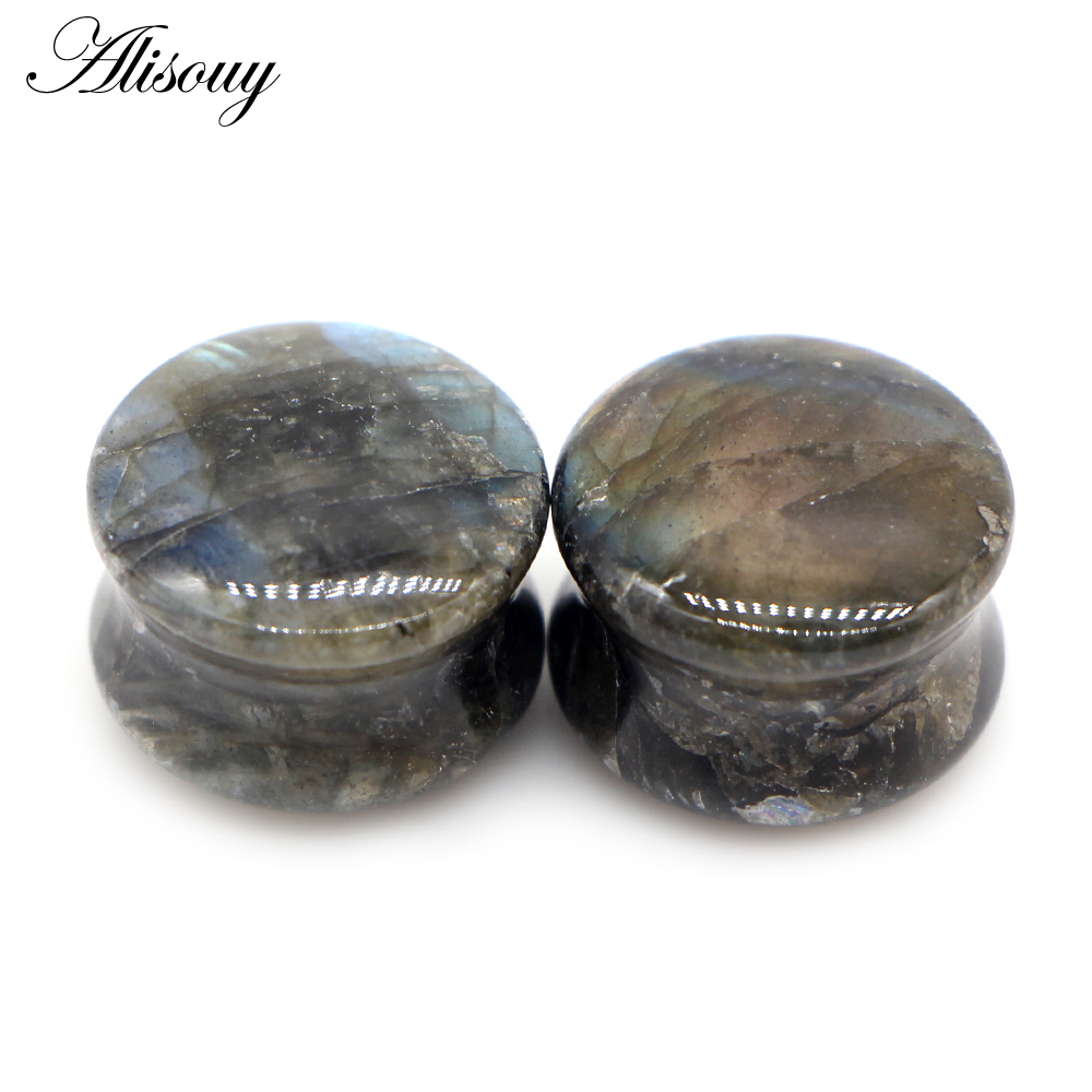 Alisouy 2szt Labradoryt Glow S – Body Jewelry Gauges recenzja i cena