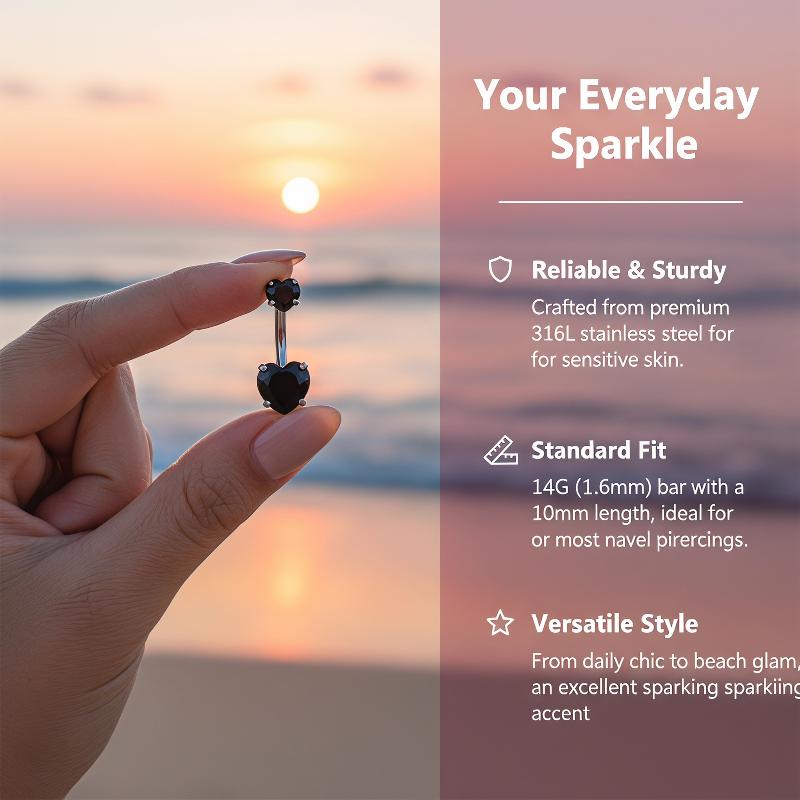 Kolczyki do pępka ze stali nie – Body Jewelry Belly Button Rings recenzja i cena