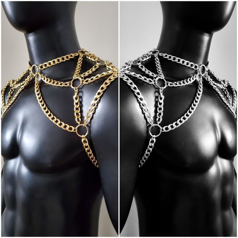 Punk Men Shoulder Body Chain B – Body Jewelry Men recenzja i cena