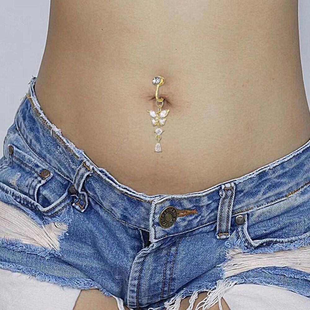 Klips na pępek z motywem motyl – Body Jewelry Belly Button Rings recenzja i cena