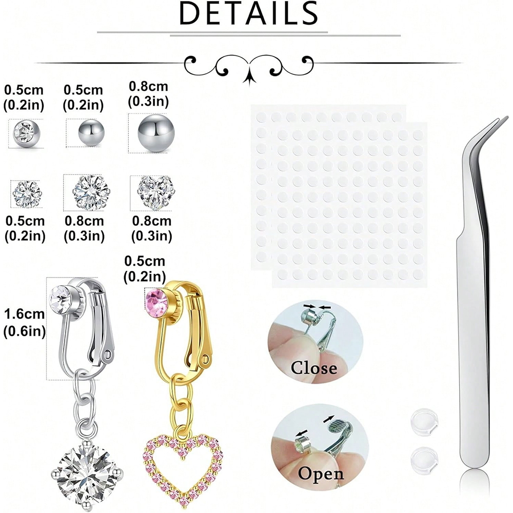 Złoty sztuczny piercing brzuch – Body Jewelry Belly Button Rings recenzja i cena