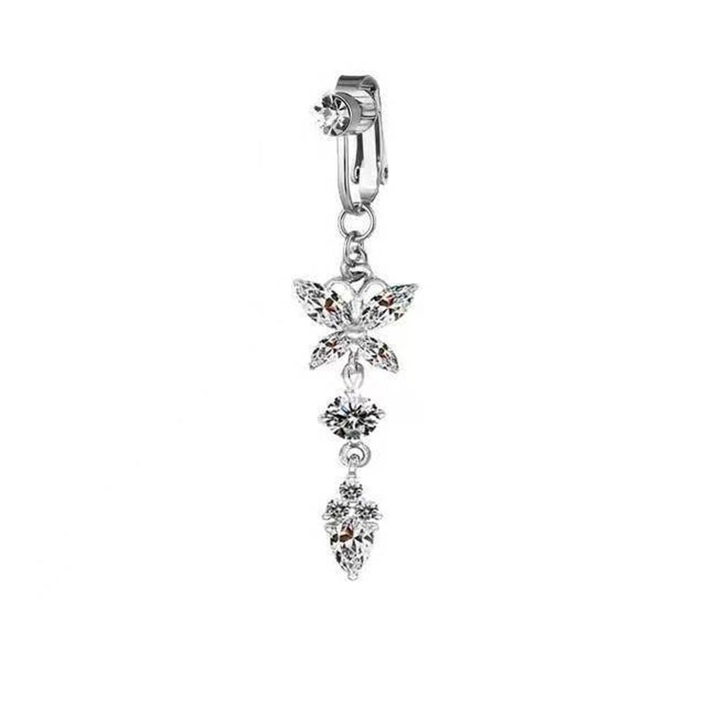 Klips do pępka z cyrkoniami w  – Body Jewelry Belly Button Rings recenzja i cena