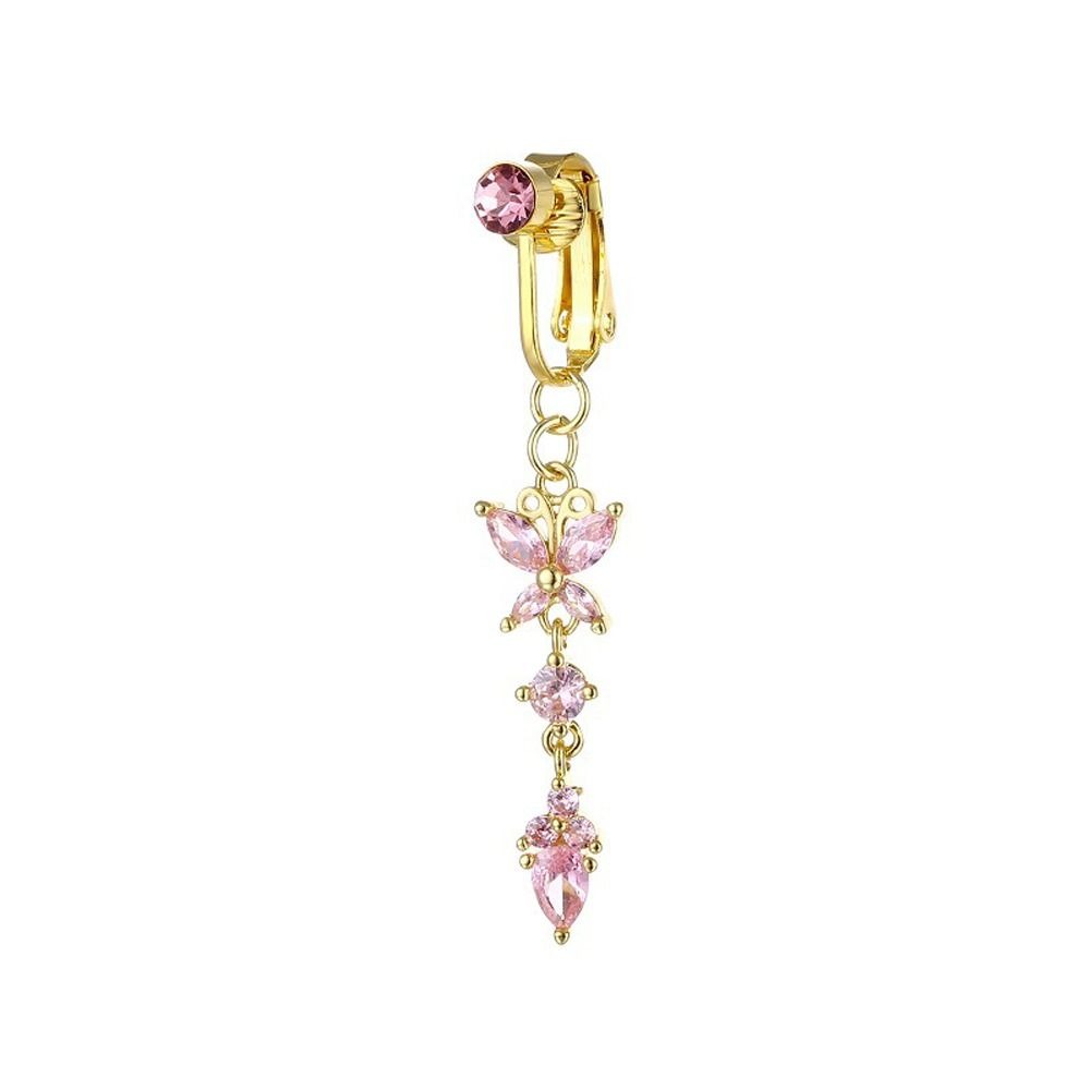 Klips do pępka z cyrkoniami w  – Body Jewelry Belly Button Rings recenzja i cena