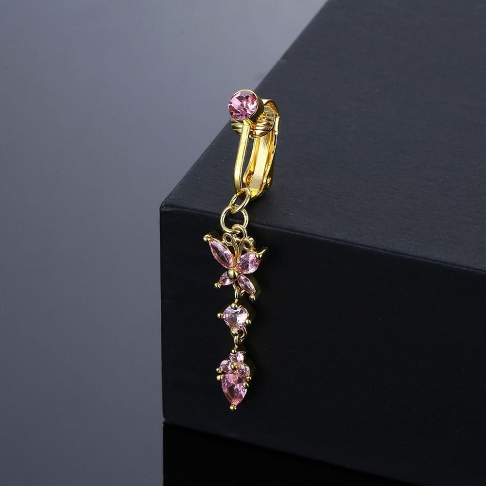 Klips do pępka z cyrkoniami w  – Body Jewelry Belly Button Rings recenzja i cena