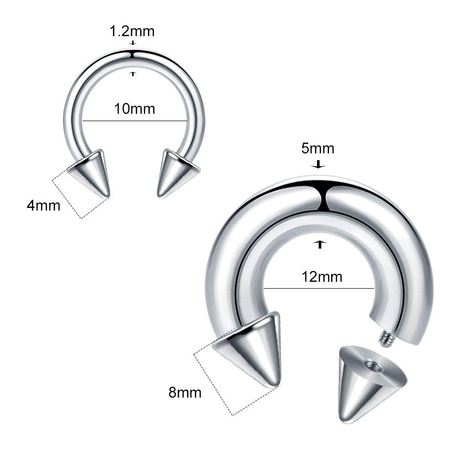 1 szt. Pierścień podkowy ze st – Body Jewelry Gauges recenzja i cena